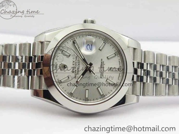 MiroTime 0401 Packable DateJust 228238 Smooth Bezel SS Noob 1:1 Best Edition Silver Sticks Dial On Jubilee Bracelet A 3506